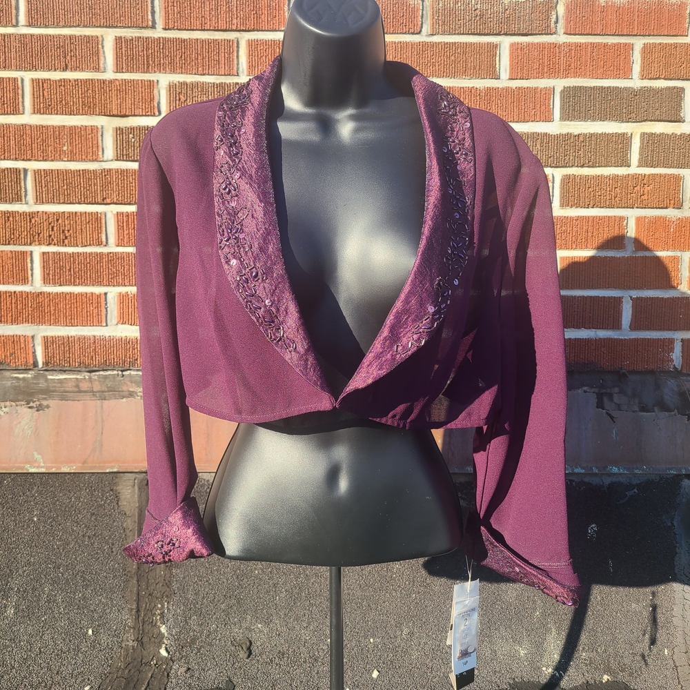 Let's Go Purple Cropped Jacket